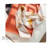Maple Leaf Reflection Silk Scarf Elegant Square Women