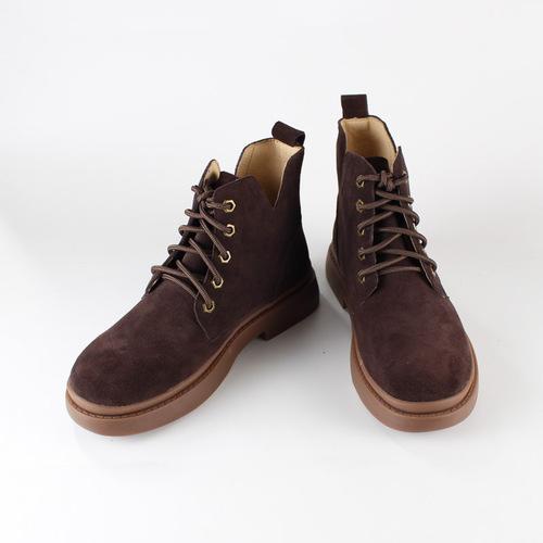 

Модные женские сапоги из матовой коровьей кожи, замшевые, зимние женские ботинки, ботильоны, женская обувь из натуральной кожи, уличные ботинки 40 кофейный