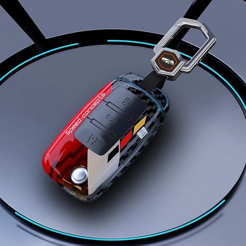 Ochronne Etui na Kluczyk Samochodowy Do Volkswagen Polo Passat B5 Golf 4 5 6 Mk5 Mk6 Eos Bora Beetle Tsi Nowe Etui Pokrowiec z Włókna Węglowego ABS