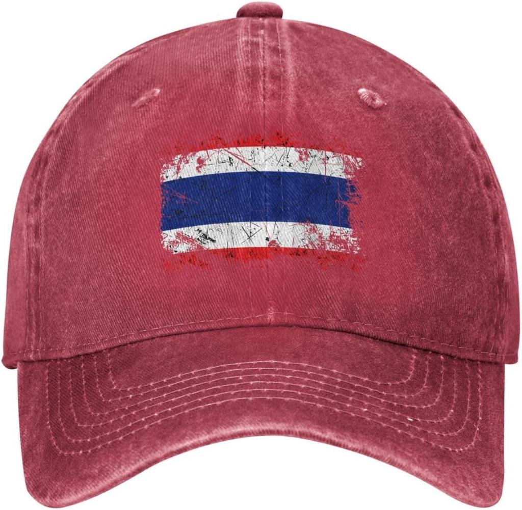 Thailand Flagge Used Baseballkappe Unisex Gewaschene Baumwolle Lässig Verstellbar Sonnenschutzmütze