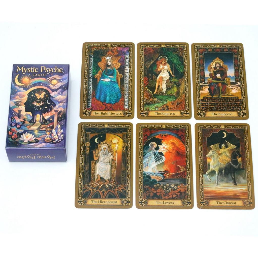 10.3*6cm Mystic Psyche Tarot Deck – 78-Card Set for Intuitive Wisdom, Spiritual Growth, and Archetypal Exploration