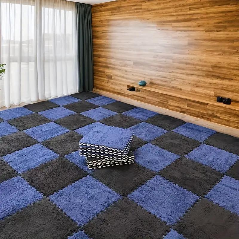 

Плюшевые пенные самоблокирующиеся плитки для коврика для йоги, толстые нескользящие амортизирующие пазл-маты для пола для упражнений, для домашнего спортзала, пилатеса, фитнеса, татами 10Pieces