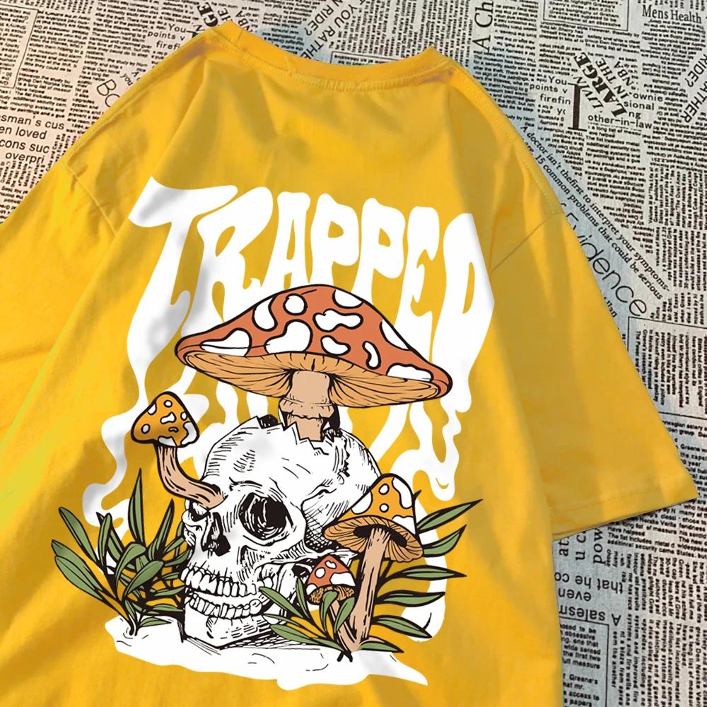 Horror Skull Tričko s potiskem Muži Ženy Vysoce kvalitní trička Vzor Oversize Nové tričko Neformální oversize Bavlněná trička