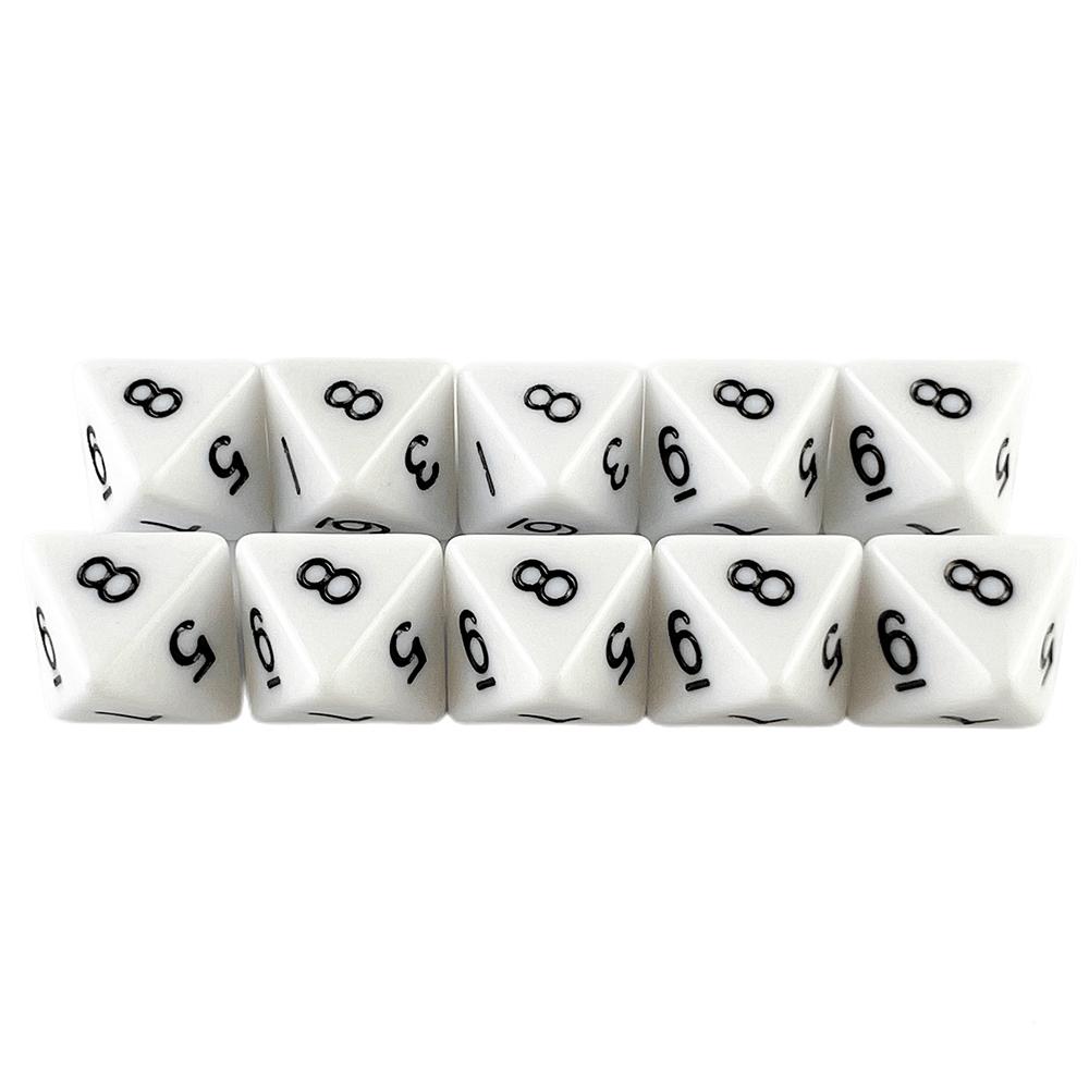 D8 Multi-sided Dice 155 Mm Digital Dice Game Kit 8 Sided 10 Pcs for Board Games