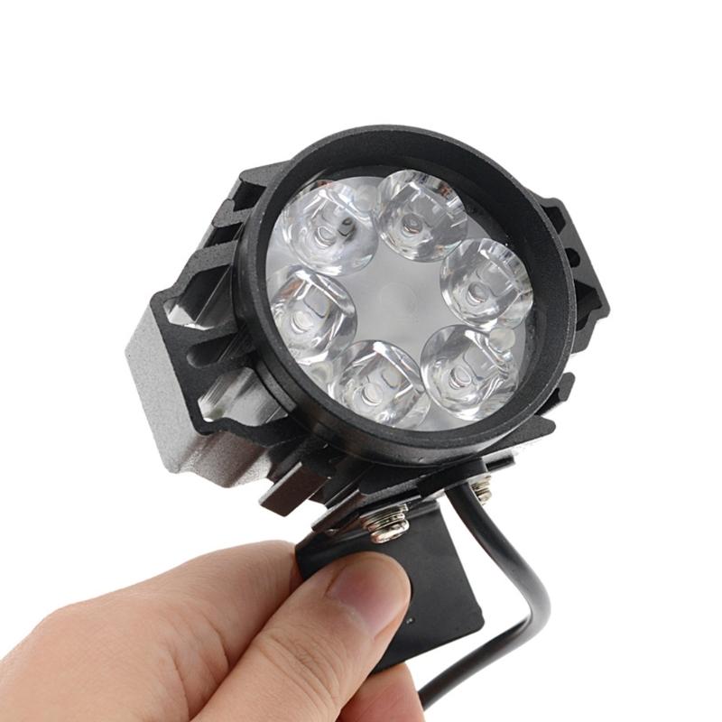 2 In 1 Electric Scooter Front Light Lamp with Horn 36V-48V Electric Bike Headlight Aluminum Shell Waterproof Head Lamp