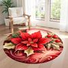 Christmas Round Carpet Perfect for Foyer Outdoor Kitchen Dining Room Anti-slip Round Rug Anime Office Decor Perfect Gift for Friends Family