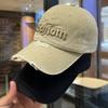 Retro three-dimensional embroidered peaked cap female couple niche trendy brand face small sunshade baseball cap