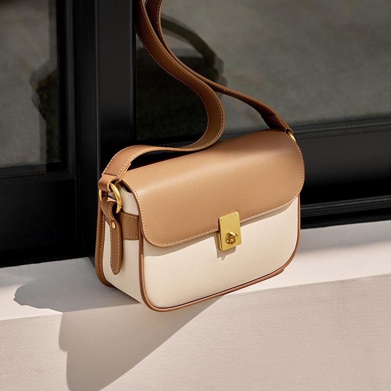 

Миссис. Сумка Qiao Женская 2025 Новая Универсальная Сумка Кроссбоди Высококлассная Маленькая Квадратная Сумка Натуральная Кожа Женская Сумка На Плечо Long21CM、Wide8CM、High