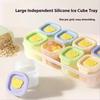 Baby food supplement box storage frozen grid silicone mold can be cooked meat mud complementary food packing box ice grid
