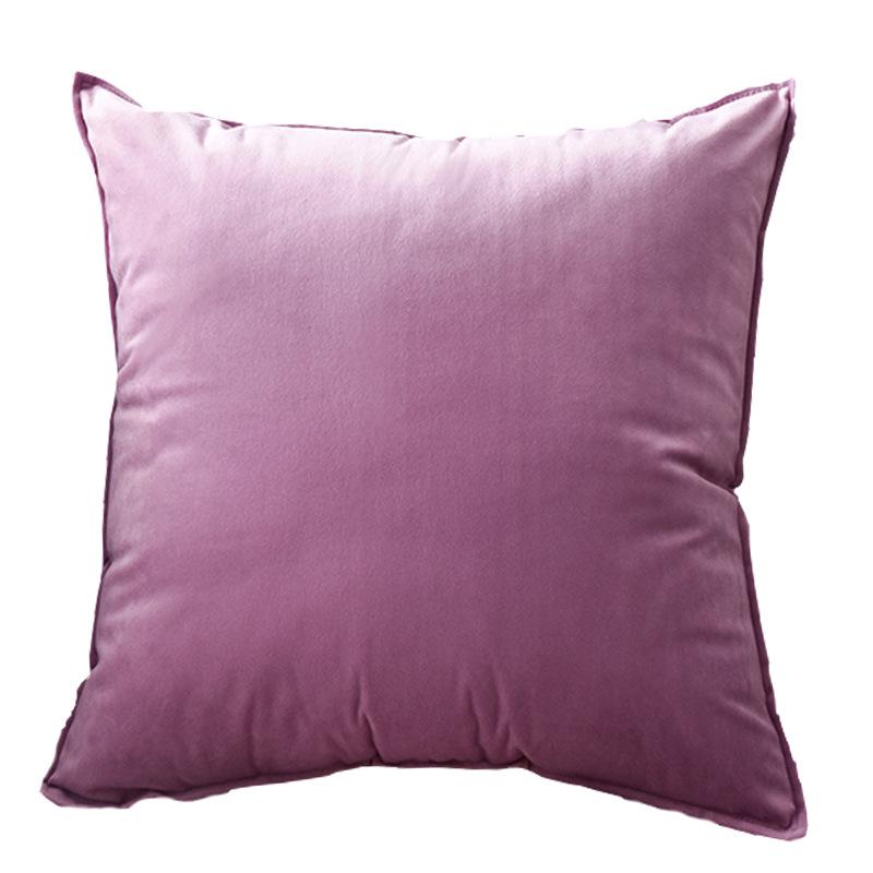 Einfarbiger Samt-Überwurfkissen- und Kissenbezug für Sofa, Bett, Auto oder Rückenlehne
