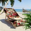 Vintage Floral Rose Pattern Beach Towel Quick-drying for Travel Outdoor Sports Jogging Beach and Swimming