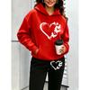 Combination Of Love And Butterfly Printed Y2K Women'S Hoodies Set Drawstring Fleece Hoody Clothing