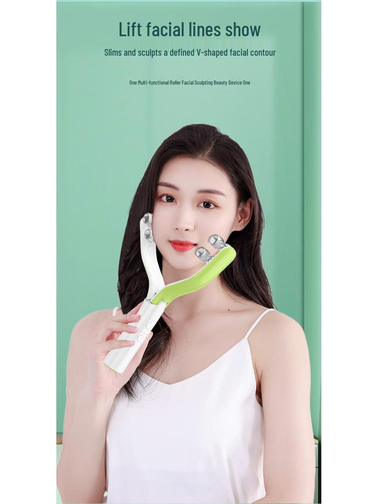 V-Face Roller: Sculpting Double Wave Facial Massager & Slimming Device