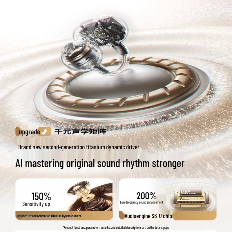 SANAG S6S Ultra Clip-On Open-Ear AI Translator Bluetooth Earbuds