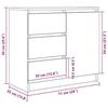 VidaXL Buffet avec tiroir sonoma gris 71x35x65 cm bois d'ingénierie, meuble de rangement, buffet, meuble d'entrée, meuble 861576