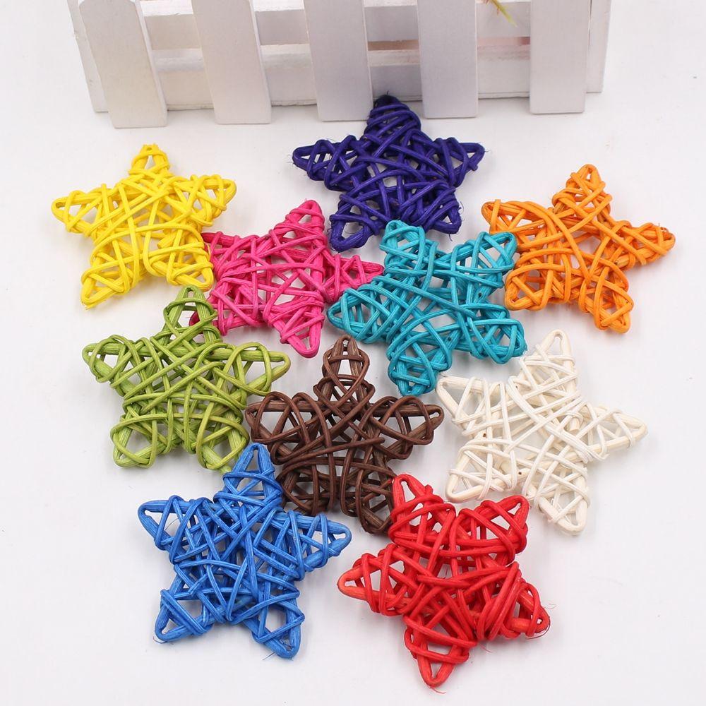 DIY Accessories Home Decor Festival Ornaments Wedding Party ArtifIcial Rattan Star Pentagram Shape Christmas Gift Sepak Takraw