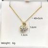 1 Pcs Fashion Little Swan Copper Pendant with Rhinestone Necklace Female Collarbone Chain Girls' Elegant Accessories