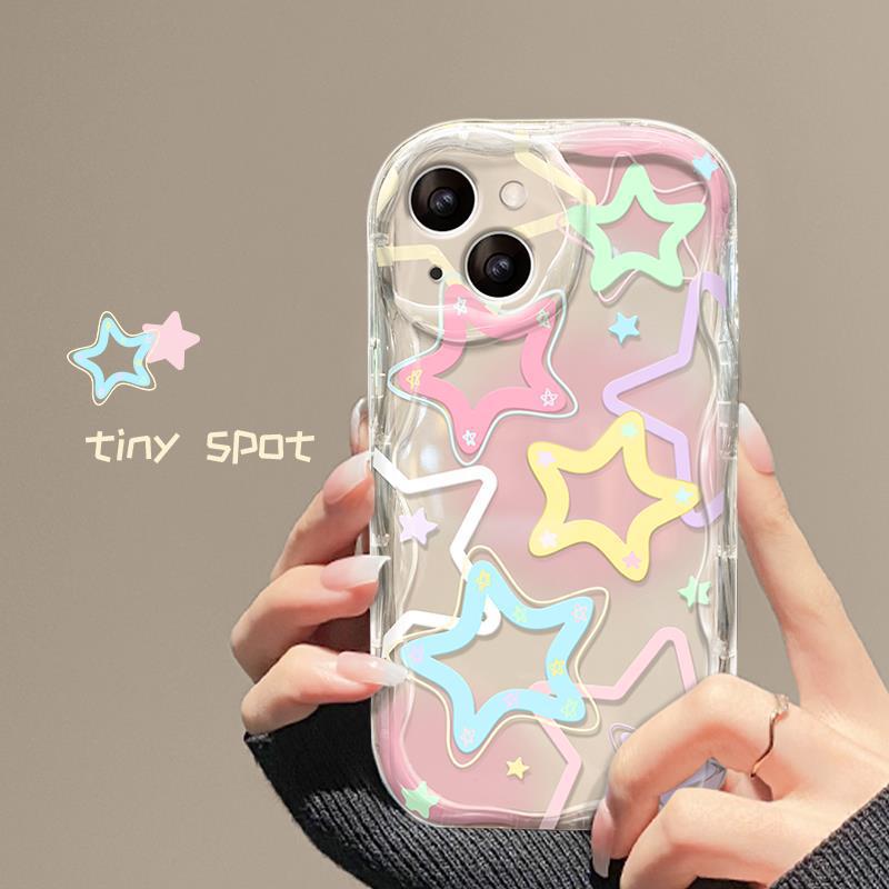 Sfumato Colored Stars for Apple 16 Promax Anti-fall 14 Phone Case for IPhone 13/11/12 Transparent 15