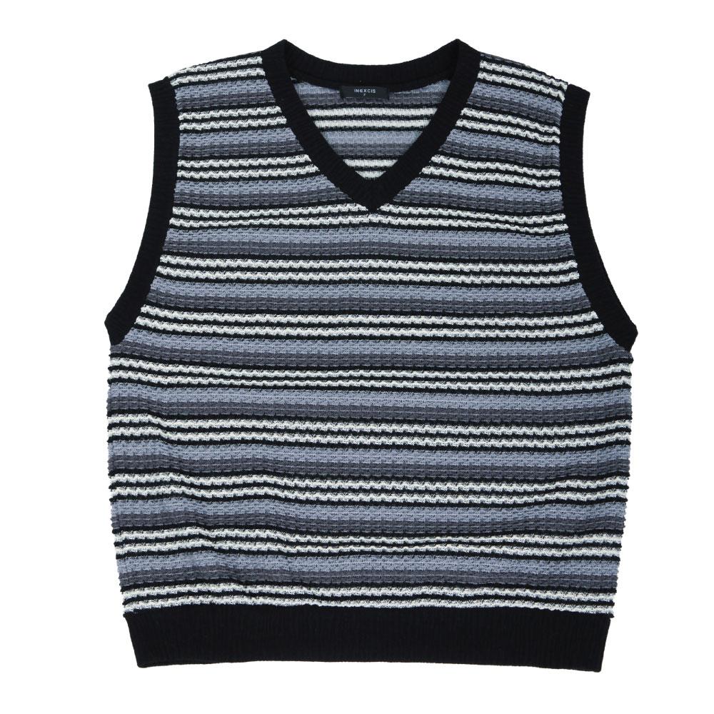 Inexcis Ethnic Knit Vest (Black)