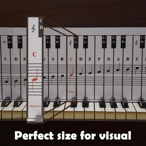 Piano and Keyboard Note Chart for 88 Keys, Use Behind the Keys, Ideal Visual Tool for Beginners Learning Piano or Keyboard, Easy to Set Up