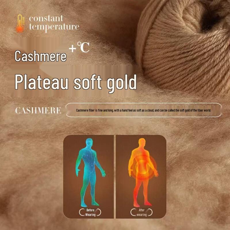 SHANSHAN Men's Merino Wool Cashmere Silk Blend Polo Sweater