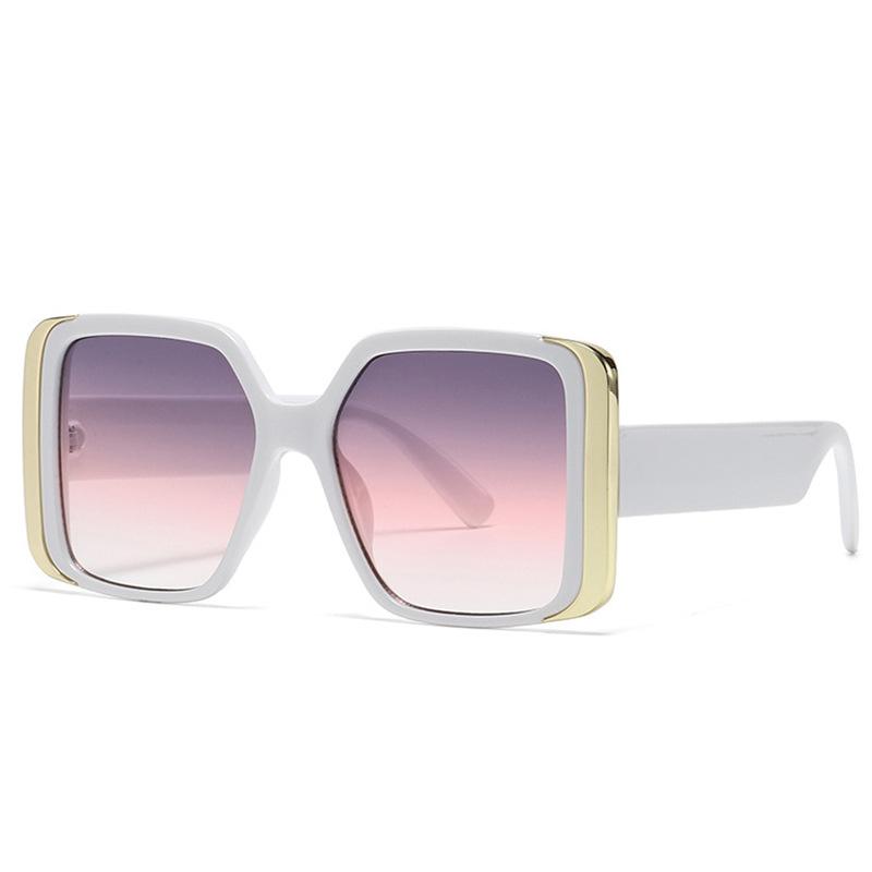 Cool Colorful Square Sunglasses Vintage UV400 Protection Blue Green Unique Eyewear Shades For Women Men Fashion