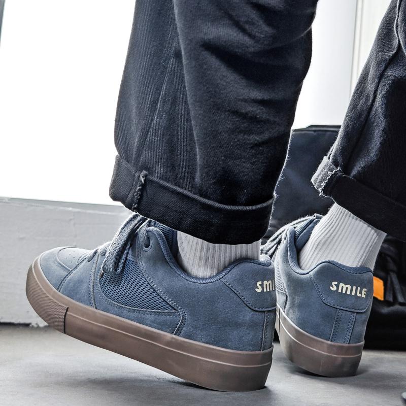 Designer Skateboarding Men Casual Skate Shoes Blue High Quality Trainers Trend Board Rubber Sole Sport Sneake Walking Casual Sho