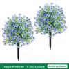 Violet Eucalyptus Garden Stake: Realistic Faux Flower Decoration with Ground Peg