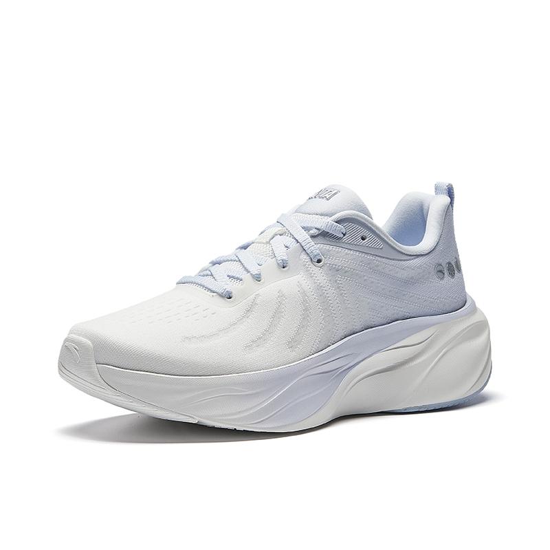 New Anta Leaf 1.0 Anti Slip Wear Resistant Low Top Casual Running Shoes Women's White Blue 122535515-3