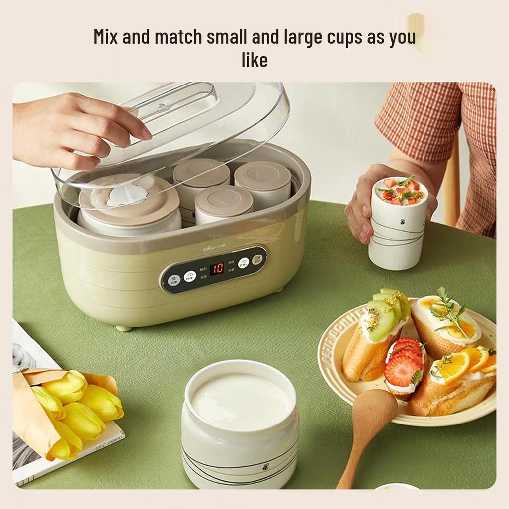 Little Bear Multifunction Yogurt, Rice Wine, Kimchi, Natto Maker with Ceramic Cups – Model SNJ-C10P2