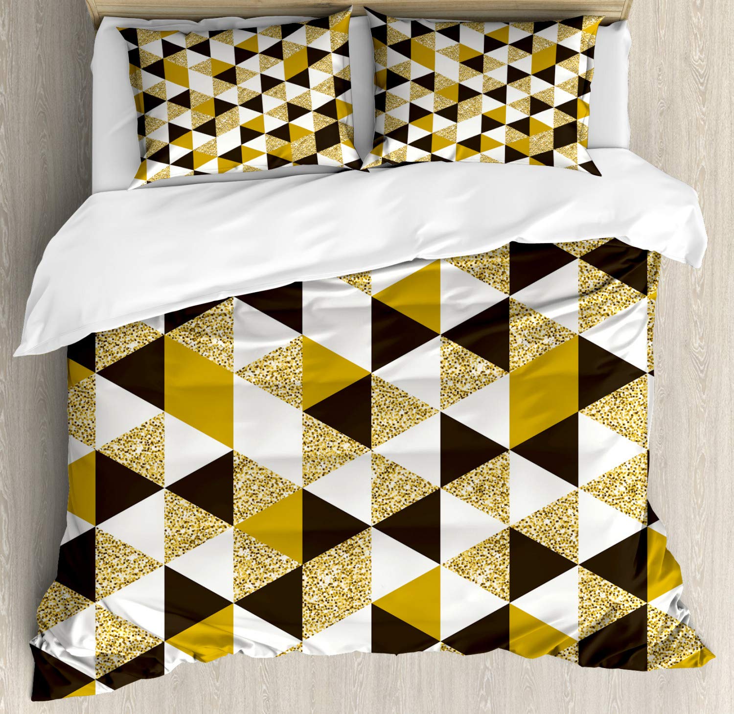 Triangles Duvet Cover For Teens Adults Lightweight Quilt Cover With 2 Pillowcase Colorful Abstract Geometric Pattern Bedding Set EU Single(135x200cm)