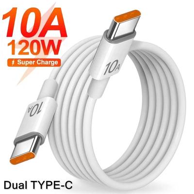 10A 120W Super Fast Charging USB Type C Cable for IPhone 16 15 Huawei P60 P50 USB C Data Cable Cord for Xiaomi Samsung Poco Redmi