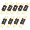 9pcs X AUTOHAUX ANL Fuse Gold Tone Plated 80A Universal
