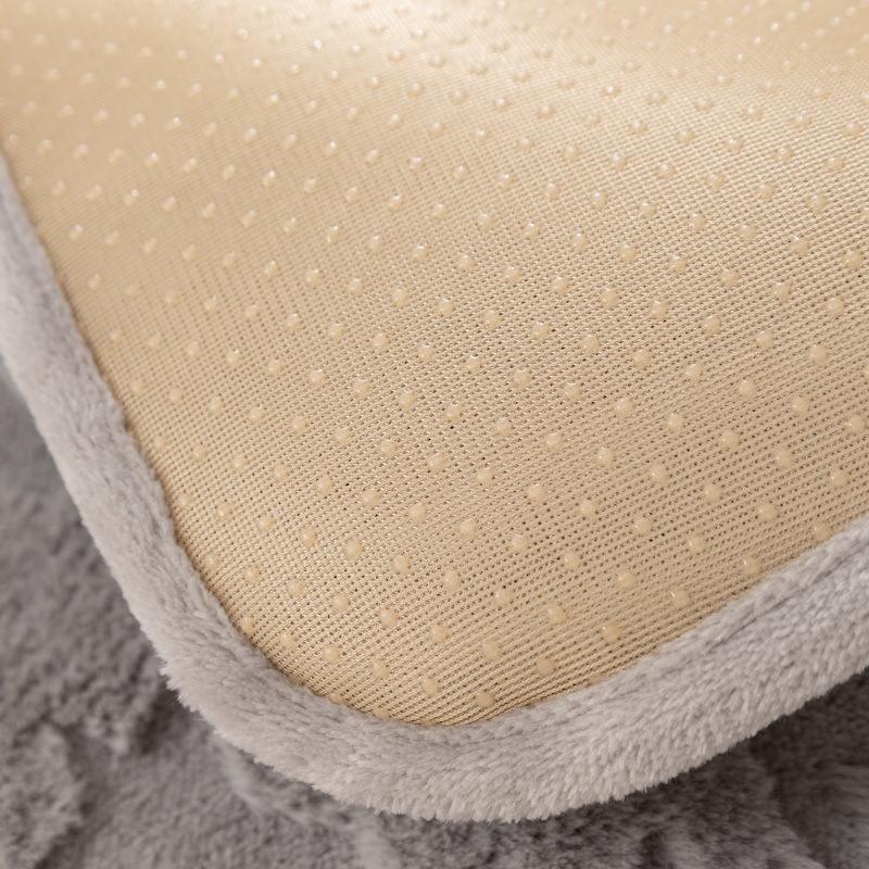 Pernă de canapea de iarnă, culoare solidă, cu model pepit, pernă moale matlasată, husă de canapea din piele antiderapantă, Simplitate Nordică de înaltă calitate.