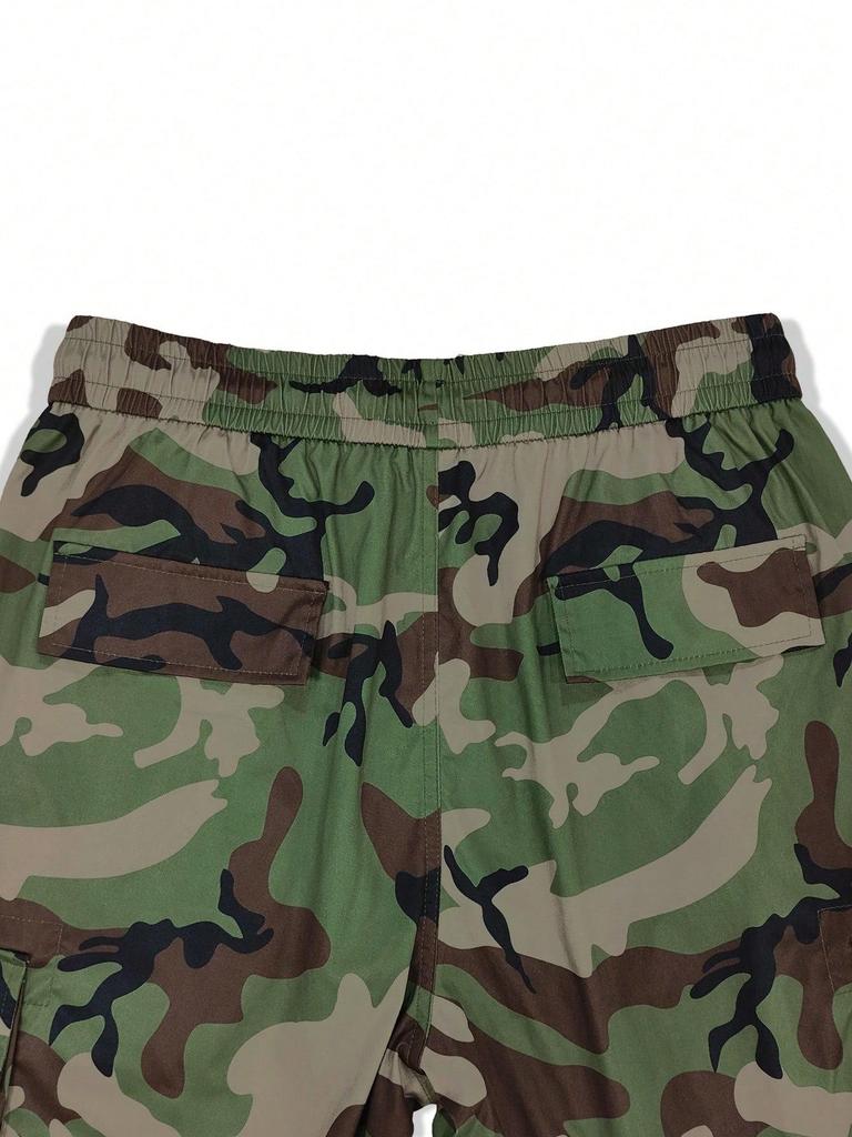 Men's Spring/Autumn Camouflage Retro High Street Casual Tapered Work Pants
