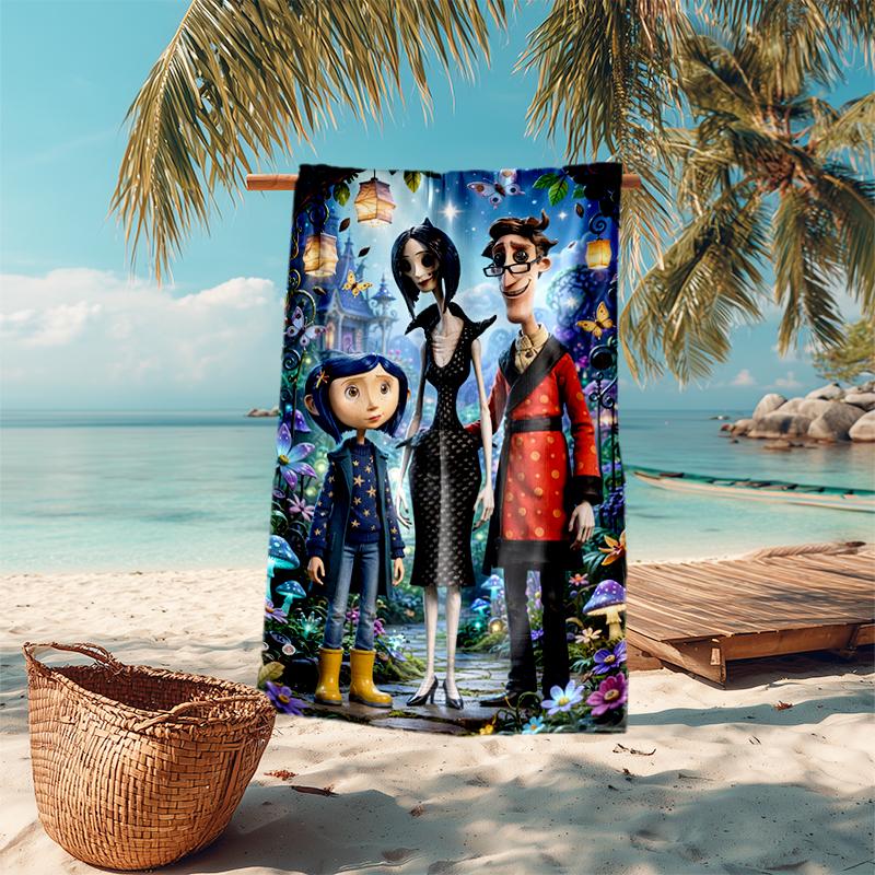 Coraline beach towel Outdoor camping Beach towel for vacation swim Outdoor pool Absorbent bath towel