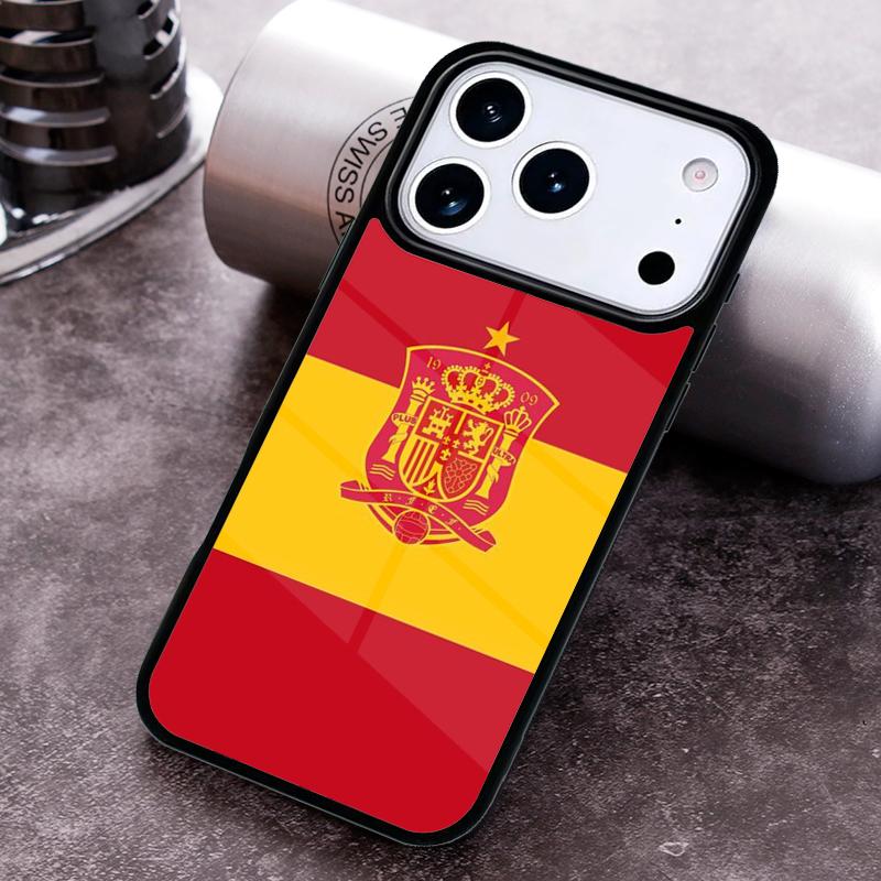 Spain Spanish Flag Phone Case For iPhone 17,16e,15,14,13,12,11,Mini,Pro,MAX soft Silicone Cover