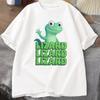 Lizard Lizard Meme TShirt for Unisex Women Funny Weirdcore Y2K Clothes Casual Loose Short Sleeve Cotton T Shirt Round Neck Tops
