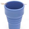 Collapsible Silicone Travel Cup 12oz Portable Foldable Coffee Mug for Camping Hiking Commuting Leakproof Eco-Friendly Water Bottle with Wide Mouth