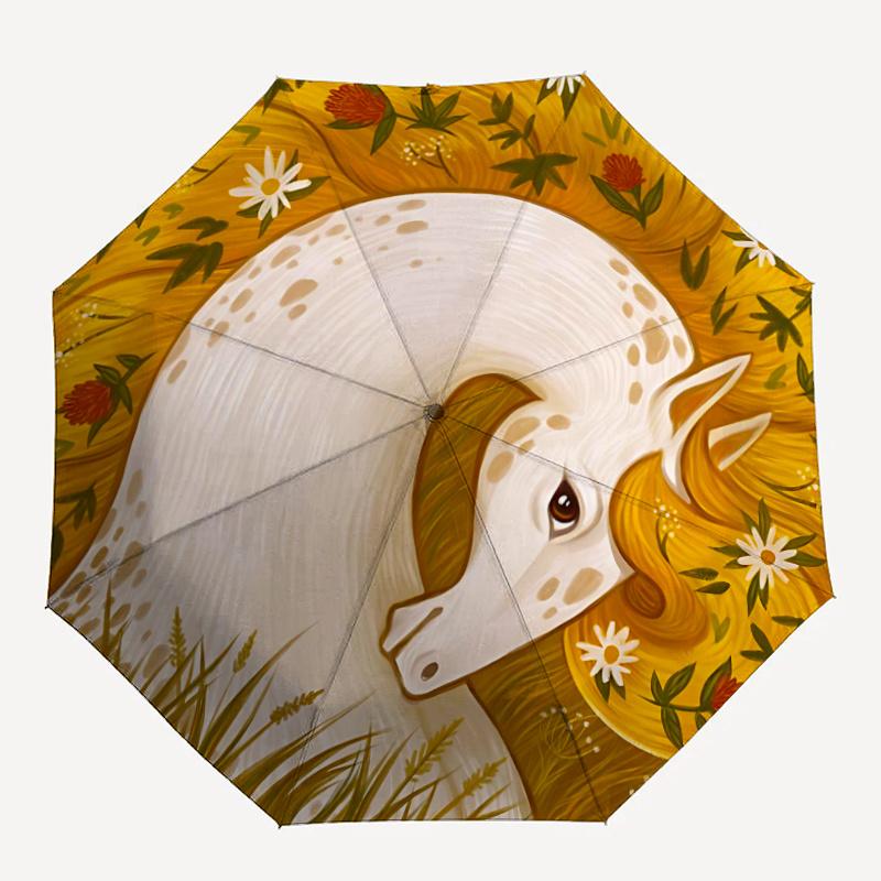 

1pc Unicorn Field Umbrella That Opens Closes Automatically Perfect Gift with a Convenient Folding Mechanism 72