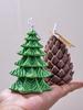 Neue Weihnachtsbaum-Silikon-Kerzenform DIY Handgemachte Seife 3D Kiefernzapfen Duftkerzenherstellung Zubehör Weihnachtsdekoration Geschenk