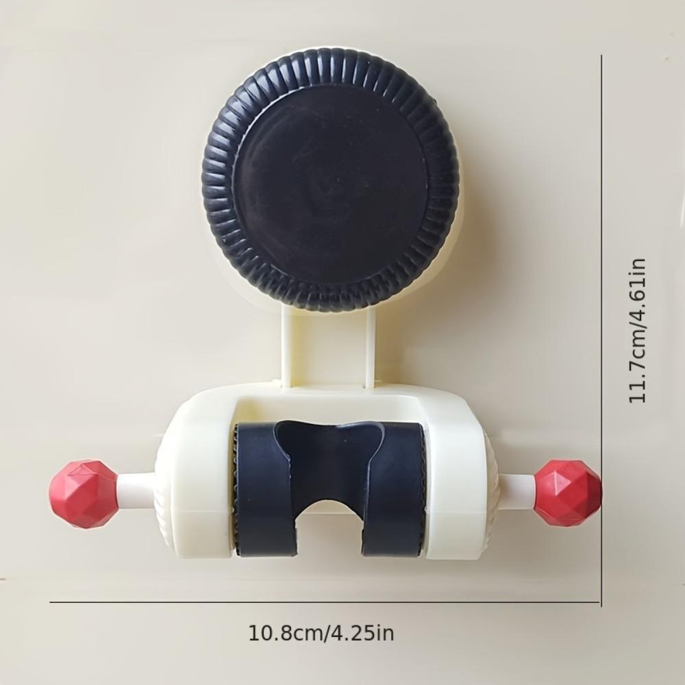 [Adjustable Shower Head Holder] Durable Plastic Adjustable Suction Cup Shower Head Holder, Fit for Rainfall & Handheld Showerheads