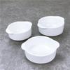 Pure White Ceramic Double-Handle Soup Bowl