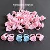 100 Eyelash Glue Ring Cups for Grafting & Tattooing