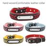 Pet Collar Pure Hand-woven Suitable for Small and Medium Leather Dog Collar Explosion-proof Dog Leash Collar