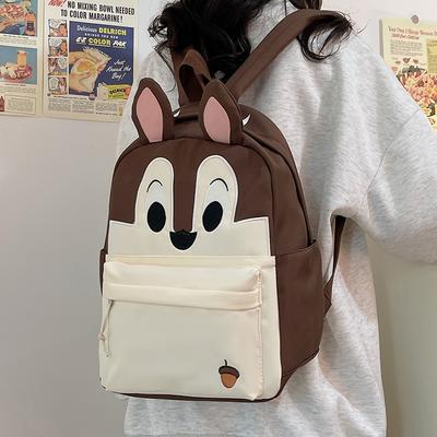 Cute Cartoon Squirrel Backpack Large Capacity Male and Female College Students High School Students School Bag Versatile