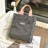 Mori Style Color Block Tote: Lunch Bag for Students and Professionals