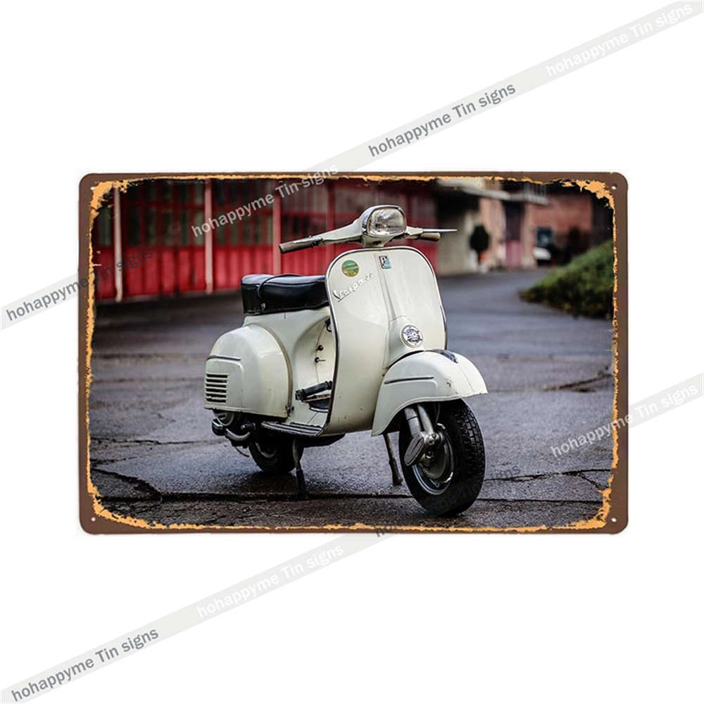 Lambretta Motor Vintage Metal Sign Plaque Decoration Motorcycle Garage Bar Wall Art Poster Plate Home Decor 20x30cm