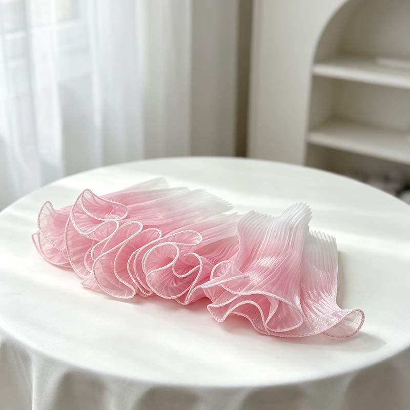 Valentine's Day 3D Ruffled Mesh Lace Flower Bouquet Wrap