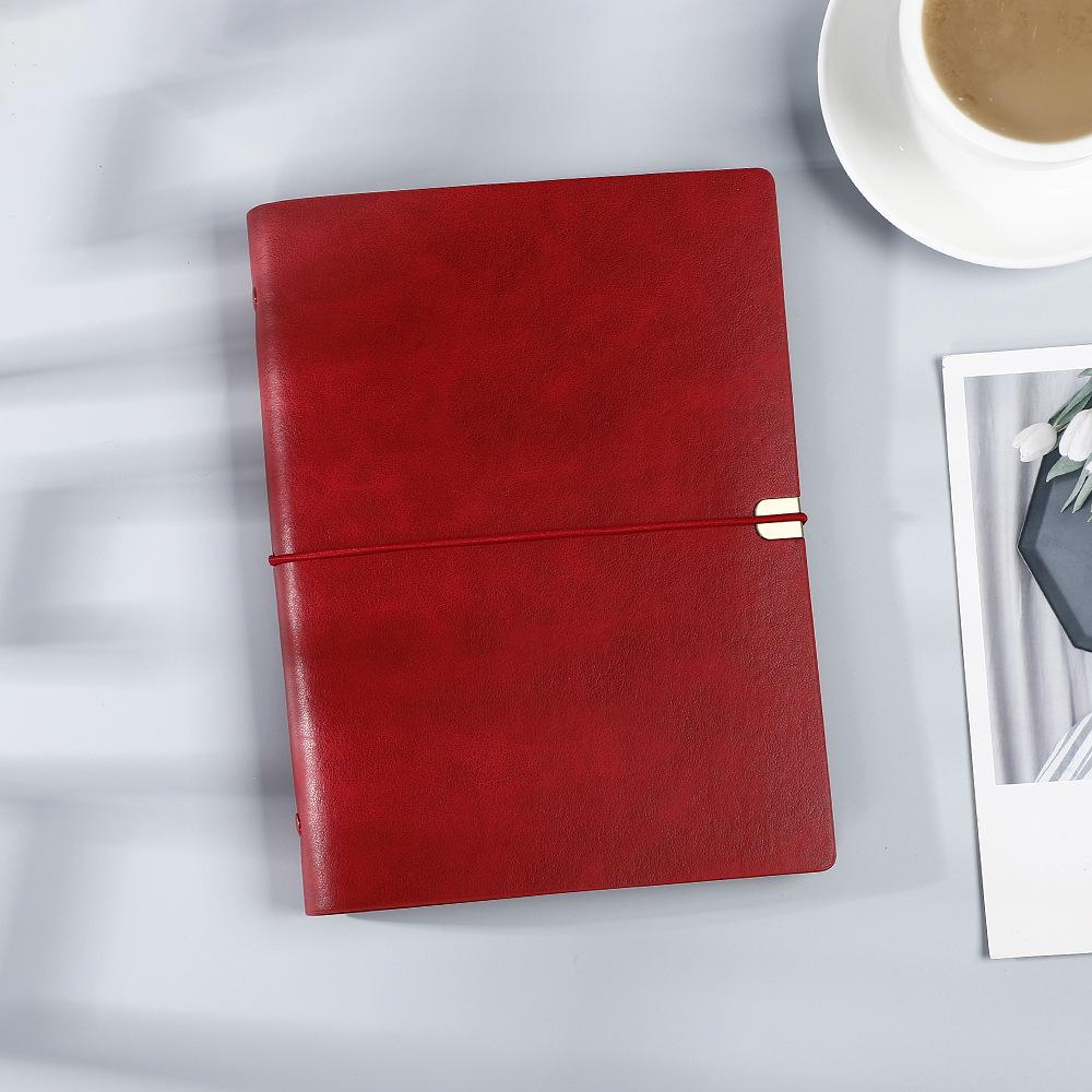 A5 Weicher Einband Lychee-Struktur Spiralblock - Abnehmbarer Leder Business-Notizblock für Besprechungen
